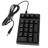 Numerische Tastatur, 21 Tasten, Kabelgebundene Mechanische Numerische USB-Tastatur, mit Farbiger LED-Hintergrundbeleuchtung,…