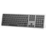 OMOTON Kabellose Bluetooth-Tastatur, wiederaufladbar, für Mac OS, spanische Sprachversion, mit numerischer…